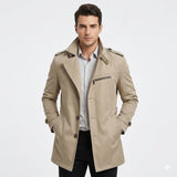 Men's Classic Trench Coat — Lightweight Winter Jacket Australia