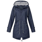 GENZINA - Elegant Long Raincoat for Stylish Protection
