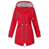 GENZINA - Elegant Long Raincoat for Stylish Protection
