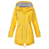 GENZINA - Elegant Long Raincoat for Stylish Protection