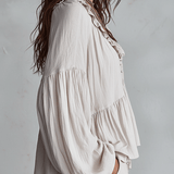 Airy Vintage-Inspired Ruffle Soft Ruffle Bohemian Blouse