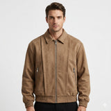 Men's Oversized Suede Bomber Jacket — Winter Fashion Australia