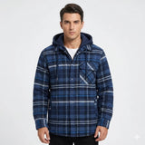Luca Whitmore | Quilted Hooded Flannel Jacket For Men