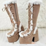 Phoebe - Elegant boots in luxury faux fur