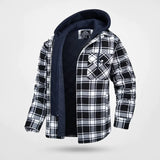Luca Whitmore | Quilted Hooded Flannel Jacket For Men