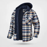 Luca Whitmore | Quilted Hooded Flannel Jacket For Men
