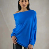 Batwing Sweater | Loose Fit | One Shoulder | Knitted Sweater | Women's Clothing
