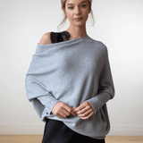 Batwing Sweater | Loose Fit | One Shoulder | Knitted Sweater | Women's Clothing