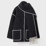 LATRICE - Stylish winter coat including matching scarf