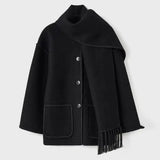LATRICE - Stylish winter coat including matching scarf