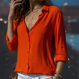 Button-Up Blouse | Loose Fit | Long Sleeve | Women's Button Shirt | Women's Blouse