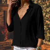 Button-Up Blouse | Loose Fit | Long Sleeve | Women's Button Shirt | Women's Blouse