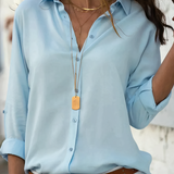 Button-Up Blouse | Loose Fit | Long Sleeve | Women's Button Shirt | Women's Blouse