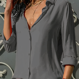 Button-Up Blouse | Loose Fit | Long Sleeve | Women's Button Shirt | Women's Blouse