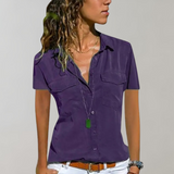 Aurora - Elegant Female Short-Sleeved Blouse