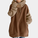 Aveline - Elegant women's coat with a trendy zip-up design