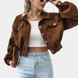 Roksana - Trendy ribbed women's jacket for a stylish look
