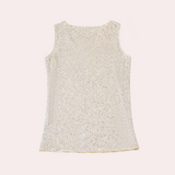 Chic women's blouse with sparkling glitter details