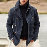 Stylish casual men's double-button blazer