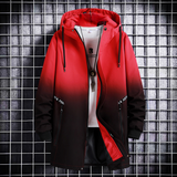 Herwig - Trendy warm men's coat with stylish colour gradient