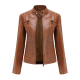ANDRIJANA - Elegant leather jacket for a chic look