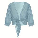 Chiffon Blouse – Lightweight Chiffon Front-Tie Blouse for Women