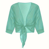 Chiffon Blouse – Lightweight Chiffon Front-Tie Blouse for Women
