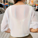 Chiffon Blouse – Lightweight Chiffon Front-Tie Blouse for Women