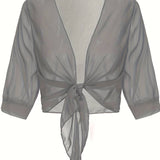Chiffon Blouse – Lightweight Chiffon Front-Tie Blouse for Women