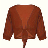 Chiffon Blouse – Lightweight Chiffon Front-Tie Blouse for Women