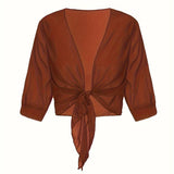 Chiffon Blouse – Lightweight Chiffon Front-Tie Blouse for Women