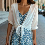 Chiffon Blouse – Lightweight Chiffon Front-Tie Blouse for Women