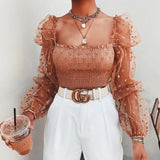 Reena™ - Puff Sleeve Chiffon Blouse