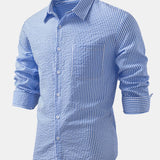Striped Button-Up Seersucker Shirt