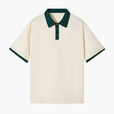 Enzo Laurent | Contrast Collar Polo with Modern Leisure Elegance For Men