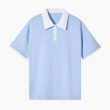 Enzo Laurent | Contrast Collar Polo with Modern Leisure Elegance For Men