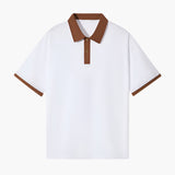 Enzo Laurent | Contrast Collar Polo with Modern Leisure Elegance For Men