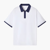 Enzo Laurent | Contrast Collar Polo with Modern Leisure Elegance For Men