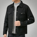 Men's Suede Trucker Jacket — Autumn Casual Outerwear