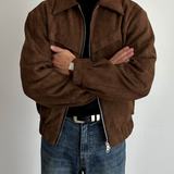Marco Bellini | Suede Luxe Zip Jacket For Men