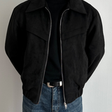 Marco DeLuca | Vintage Suede Zip Jacket with Tailored Modern Fit For Men