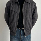 Marco Bellini | Suede Luxe Zip Jacket For Men
