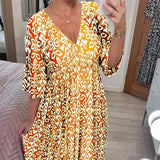 Lily™ - V-Neck Floral Dress