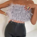 Padded Bandeau Top – Party – Strapless Top – Crop Top
