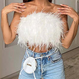 Padded Bandeau Top – Party – Strapless Top – Crop Top