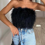 Padded Bandeau Top – Party – Strapless Top – Crop Top