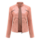 ANDRIJANA - Elegant leather jacket for a chic look