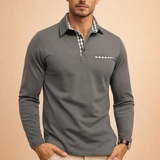 Luca Moreau | Long Sleeve Polo Shirt For Men