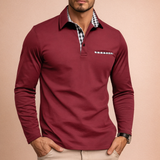 Luca Moreau | Long Sleeve Polo Shirt For Men