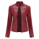 ANDRIJANA - Elegant leather jacket for a chic look